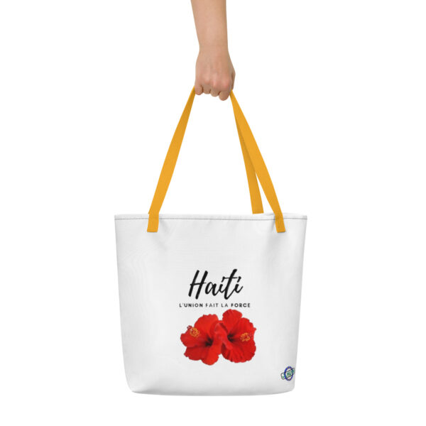 Haiti Large Tote Bag With Pocket